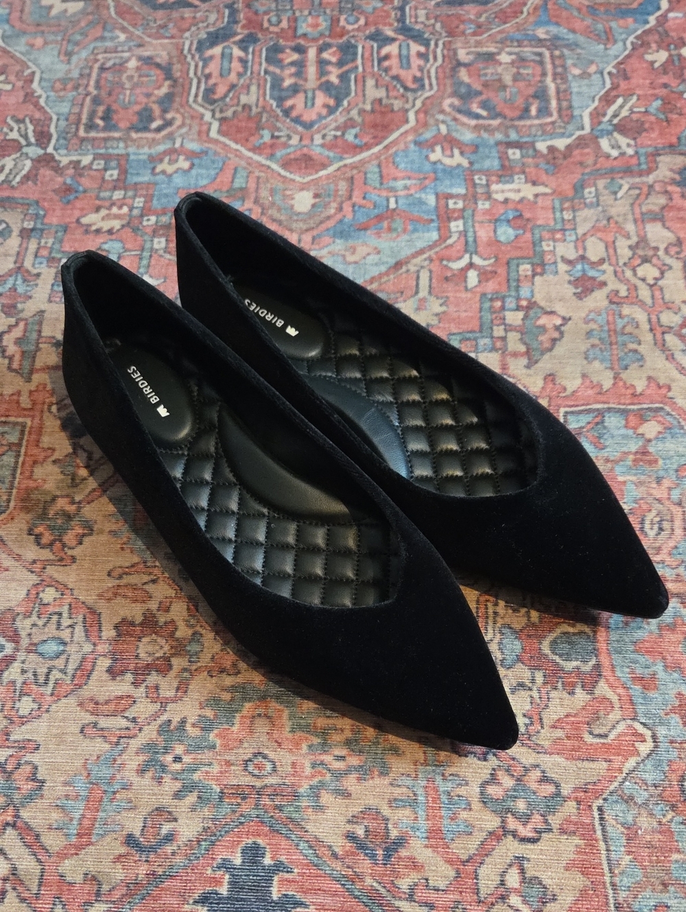 Birdies The Goldfinch 15  Black Velvet Flats Size 9.5